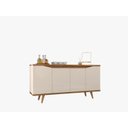 Ver imagem 2 de Aparador Buffet Grace 160cm 4 Portas Cedro com Offwhite - Rede Móveis