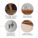 Ver imagem 4 de Aparador Buffet Grace 160cm 4 Portas Cedro com Offwhite - Rede Móveis