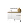 Balcão Gabinete de Pia Tatiane 120cm Amêndoa/branco S/tampo - Ajl Móveis - 3