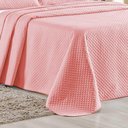 Ver imagem 3 de Kit Cobre Leito Colcha Ideale Queen 3 Peças Matelado Geométrico - Salmão - 100% Poliéster