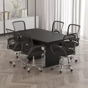 Ver imagem 3 de Mesa de Escritório Reunião 136cm Multimóveis Cr25337 Preto
