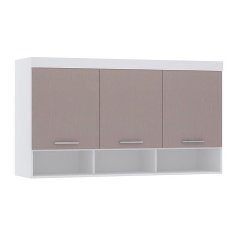 Guarda Roupa Modulado Alpes Maleiro Ponte Aéreo Casal 1,38m - Módulo Luciane:cinammon