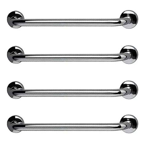 Barra de Apoio 70cm Inox Kit 4 Unidades Acessibilidade Suporte Idoso Gestante Banheiro Box Corrimao 