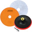 Ver imagem 1 de Suporte de Borracha para Disco de Lixa 115mm Aderente Com Adaptador + Disco de Lixa Diamantada Grão