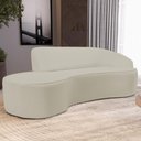Ver imagem 7 de Sofá 3 Lugares Curvo Living Firenze Direito D02 Corano Bege 180cm C-26 - Lyam