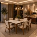 Ver imagem 1 de Mesa de Jantar Moderna 6 Lugares 160cm Imperial Apartamento