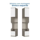 Ver imagem 4 de Mesa de Cabeceira Modulada Reto 1 Porta 2 Gavetas Elegance Cinza