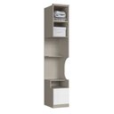 Ver imagem 3 de Mesa de Cabeceira Modulada Reto 1 Porta 2 Gavetas Elegance Cinza