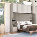 Ver imagem 7 de Mesa de Cabeceira Modulada Reto 1 Porta 2 Gavetas Elegance Cinza