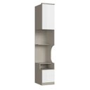 Ver imagem 1 de Mesa de Cabeceira Modulada Reto 1 Porta 2 Gavetas Elegance Cinza