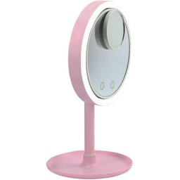Espelho Luz Led Iluminador Mesa Maquiagem Portátil - Usb (rosa) - 2