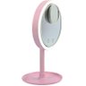 Espelho Luz Led Iluminador Mesa Maquiagem Portátil - Usb (rosa) - 2