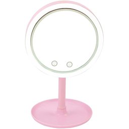 Espelho Luz Led Iluminador Mesa Maquiagem Portátil - Usb (rosa) - 3