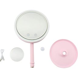 Espelho Luz Led Iluminador Mesa Maquiagem Portátil - Usb (rosa) - 4