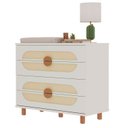 Ver imagem 2 de Cômoda para Quarto de Bebê 4 Gavetas Aurora Bege/Areia/Jequitibá