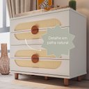 Ver imagem 4 de Cômoda para Quarto de Bebê 4 Gavetas Aurora Bege/Areia/Jequitibá