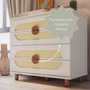 Ver imagem 7 de Cômoda para Quarto de Bebê 4 Gavetas Aurora Bege/Areia/Jequitibá