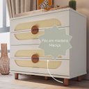 Ver mais imagens de Cômoda para Quarto de Bebê 4 Gavetas Aurora Bege/Areia/Jequitibá
