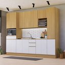 Ver imagem 1 de Cozinha Modulada Compacta 290cm com Paneleiro e Torre Quente Slim Luciane