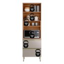 Ver imagem 6 de Paneleiro Proença 70cm 1 Forno 2 Portas Vidro Reflecta e 2 Gavetas Nogueira Touch/nude Prime Tx -