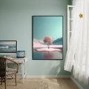 Ver imagem 2 de Quadro Decorativo Árvore Sozinha 70x50cm Mold Preta