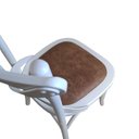 Ver imagem 3 de Cadeira Maciça Estofada Jantar Restaurante Gourmet Luxo