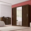 Ver imagem 3 de Conjunto Guarda-Roupa Casal com Espelho 3 Portas Residence e Cômoda London Espresso Móveis