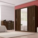 Ver imagem 1 de Conjunto Guarda-Roupa Casal com Espelho 3 Portas Residence e Cômoda London Espresso Móveis