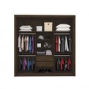 Ver imagem 4 de Conjunto Guarda-Roupa Casal com Espelho 3 Portas Residence e Cômoda London Espresso Móveis
