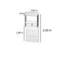 Ver imagem 3 de Ponte Modulada Cabeceira Aérea Solteiro 2 Portas 100cm 100% MDF Trend Altezza