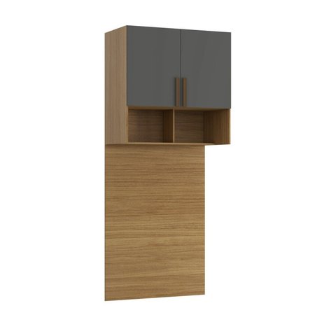Ponte Modulada Cabeceira Aérea Solteiro 2 Portas 100cm 100% MDF Trend Altezza