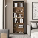 Ver imagem 1 de Estante Livreiro 5 Prateleiras Gold 2 Módulos- Dullar Móveis:preto