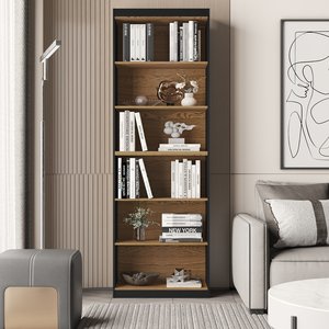 Estante Livreiro 5 Prateleiras Gold 2 Módulos- Dullar Móveis:preto