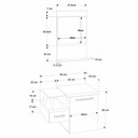 Ver imagem 3 de Gabinete para Banheiro C-cuba L34 e Espelheira Legno 631 Branco Chess C-nogal