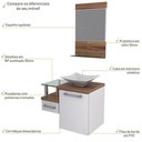 Ver imagem 5 de Gabinete para Banheiro C-cuba L34 e Espelheira Legno 631 Branco Chess C-nogal