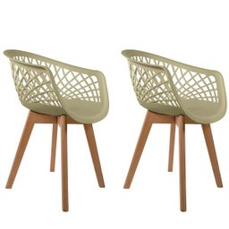 Kit 2 Cadeiras Web Fendi - Base Wood - 1