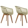 Kit 2 Cadeiras Web Fendi - Base Wood - 1