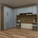 Ver imagem 1 de Guarda Roupa Queen Modulado Cp01 Delphi Avelã/grey L01 - Mpozenato