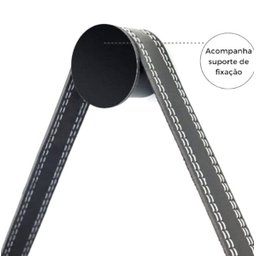 Espelho Redondo Decorativo Adnet Sala de Estar Salão de Beleza Luxo Preto - 4