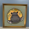 Quadro Caixa Charme Safari Hipopótamo - QDSF-04 BH BABY KIDS - 1