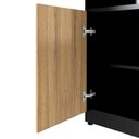 Ver imagem 5 de Armário Escritório Estante 80cm X 160cm 2 Portas Mac Pr F5 Cor:macadâmia com Preto