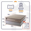 Ver imagem 3 de Conjunto Cama Box Espuma San Diego Bege Casal 138x188x67