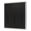 Ver imagem 2 de Guarda-roupa Casal 6 Portas Batentes Netuno Madesa Branco/preto