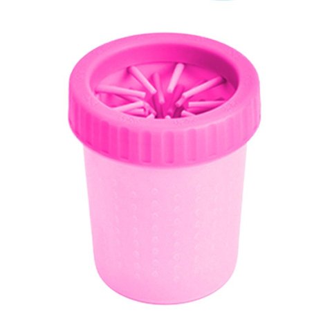 Copo Limpador Limpa Patas Patinhas Cachorro Pet Limpeza P - Rosa