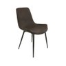 Cadeira Caím em Tecido Marrom OOL PRETO By Art Design - 1