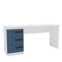Ver imagem 2 de Mesa para Escritório Lisboa 3 Gavetas Azul/branco - Politorno