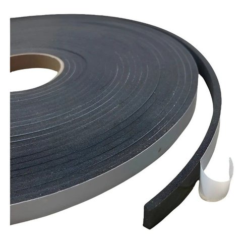 Fita Adesiva Espuma Eva Preta Vedação Janela Porta 6x11mm-10MTS