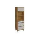 Ver imagem 1 de Paneleiro de Cozinha Baronesa c/ 1 Porta e 3 Gavetas (2 Fornos) Freijo/Off White - Nesher