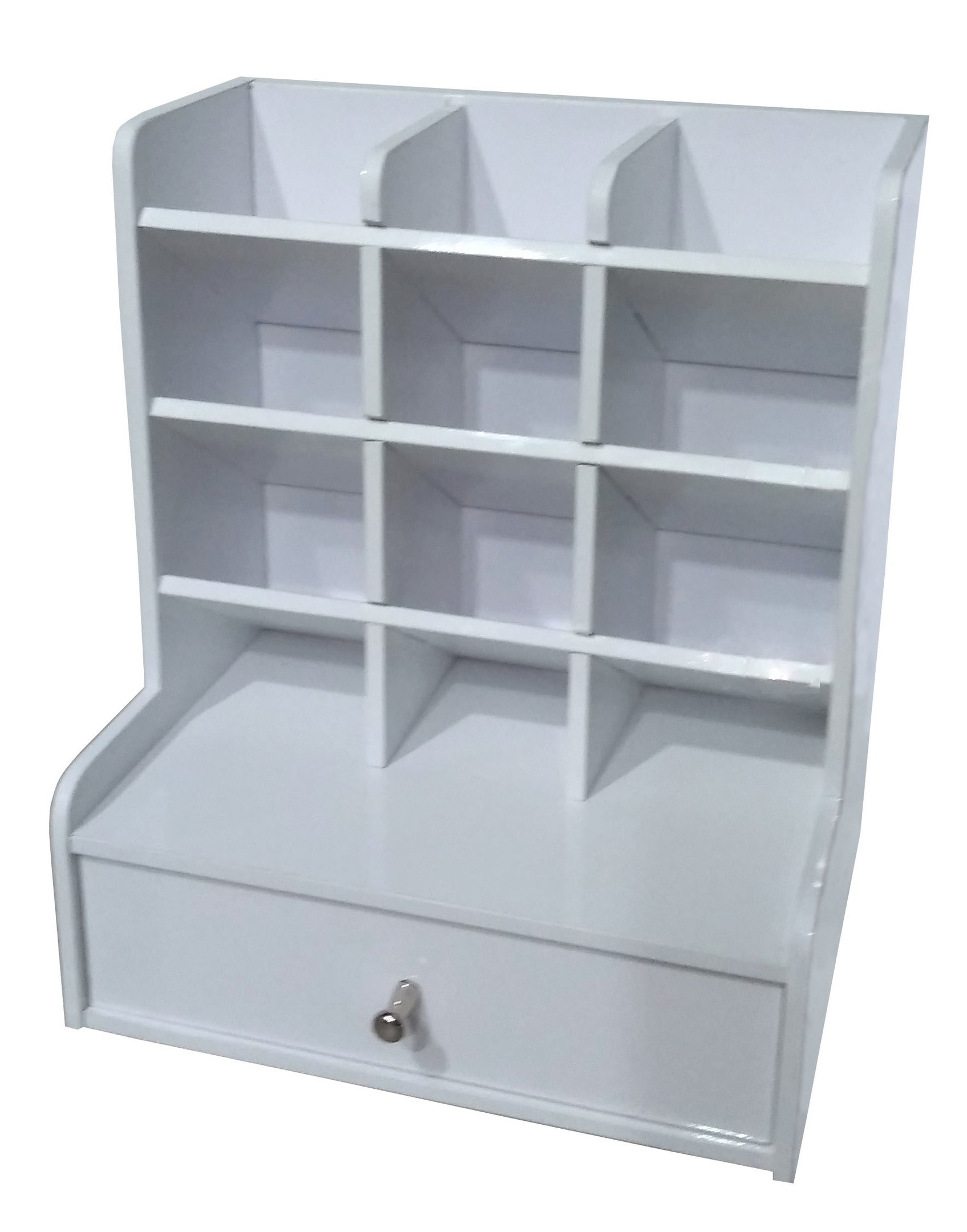 Organizador de canetas para mesa Home Office Multuso Branco laca - 3