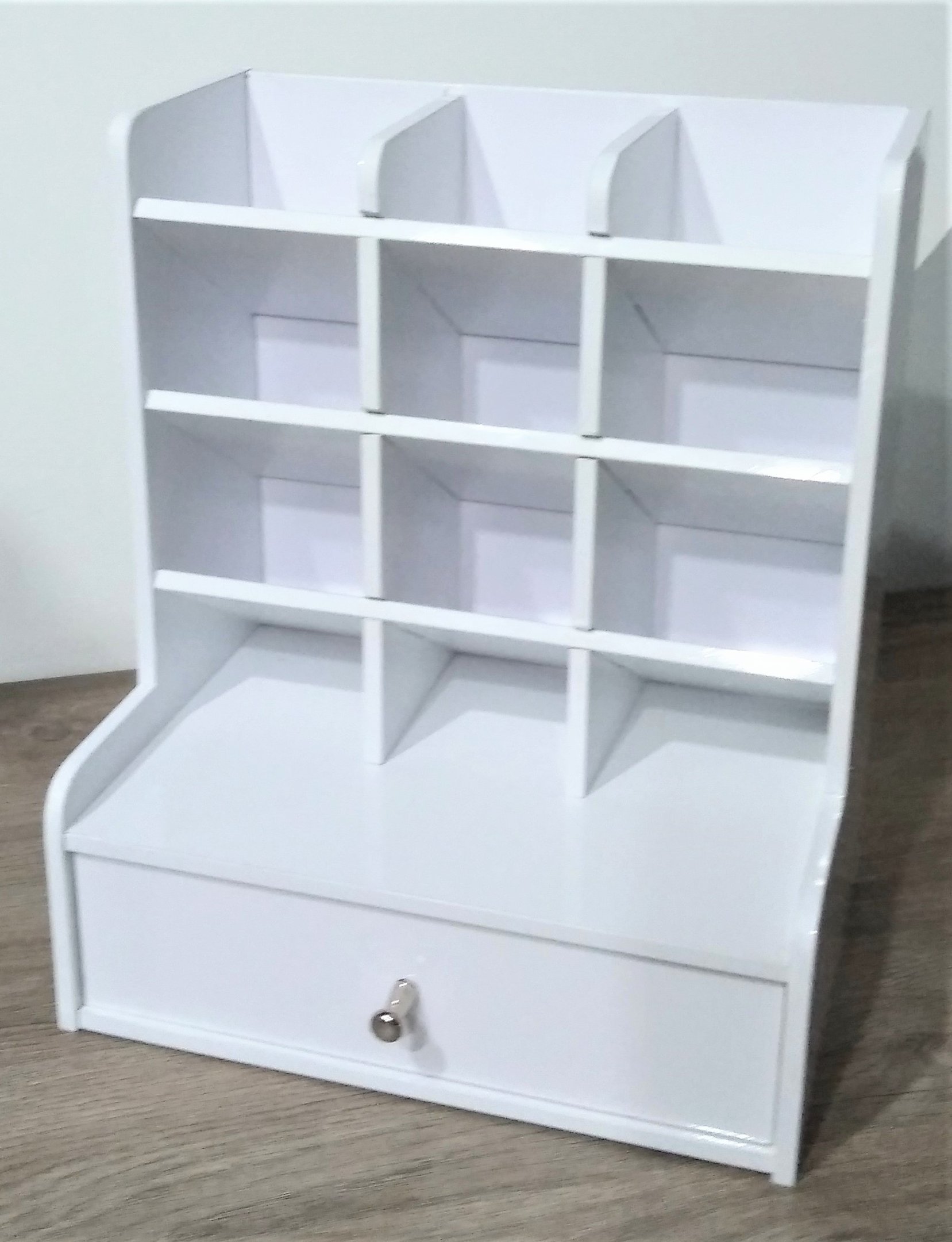 Organizador de canetas para mesa Home Office Multuso Branco laca - 2